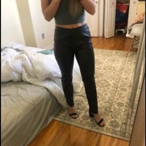 Faux leather pants
